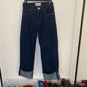 SONG Women's Dark Blue Cropped Jeans